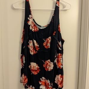Maurice's Tank Top Blue Floral